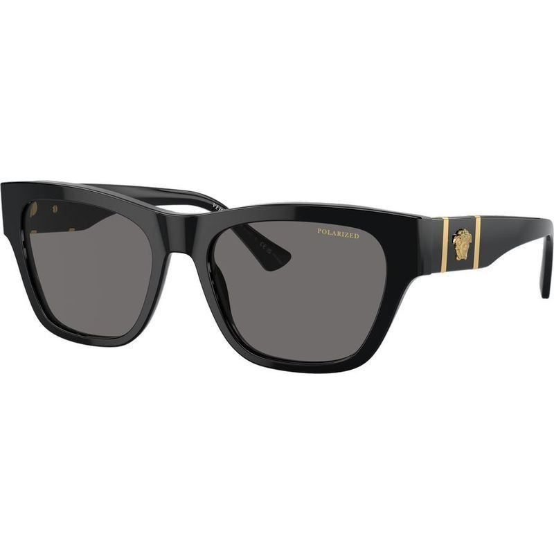 Shop the Versace VE4457 Black/Dark Grey Polarised Sunglasses