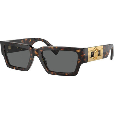 Versace VE4459 - Dark Havana/Dark Grey Lenses