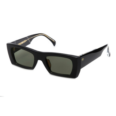 AM Eyewear Tes, Black/Brit Green Lenses