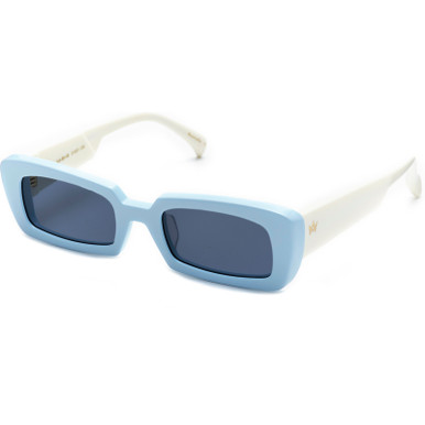 AM Eyewear Bridget, Baby Blue/Navy Blue Lenses