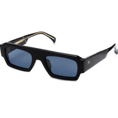 Howie - Black/Navy Blue Lenses