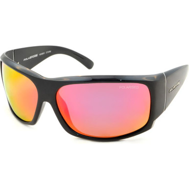 Polasports Storm - Black/Red Mirror Polarised Lenses