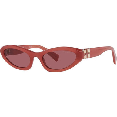 Miu Miu MU09YS, Cognac Opal/Dark Violet Lenses