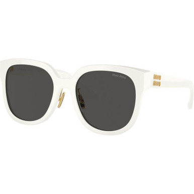 Miu Miu MU01ZS, White/Dark Grey Lenses