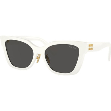 Miu Miu MU02ZS, White/Dark Grey Lenses