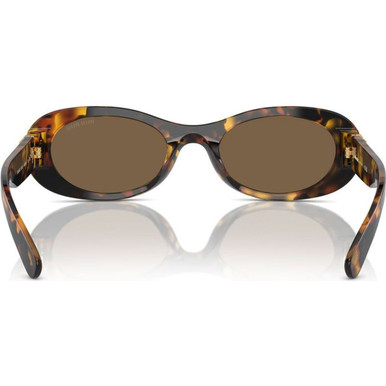 Shop Miu Miu MU06ZS Sunglasses Havana/Dark Brown Afterpay