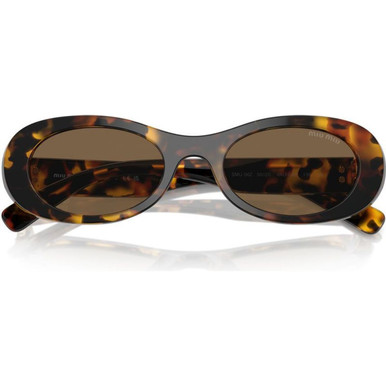 Brand new!! Miu Miu oval sunglasses. Havana/Dark Brown 06Z8 VAU06B Miu Miu MU 06ZS - VAU06B Havana | Sunglasses Woman main image 2
