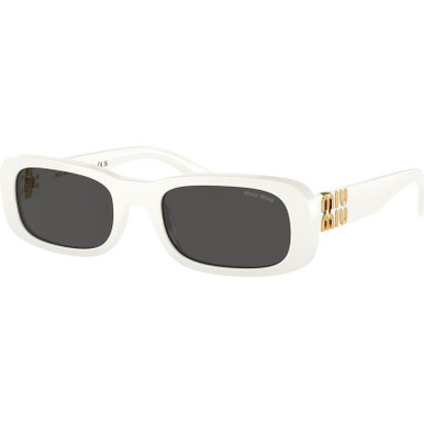 Miu Miu MU08ZS - White Ivory/Dark Grey Lenses