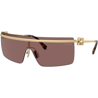 Miu Miu MU50ZS, Pale Gold/Brown Mirror Lenses