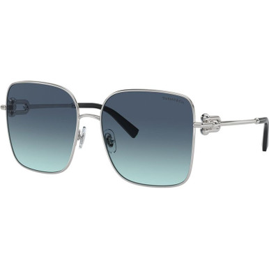 Tiffany &amp; Co. TF3094, Silver/Azure and Blue Gradient Lenses