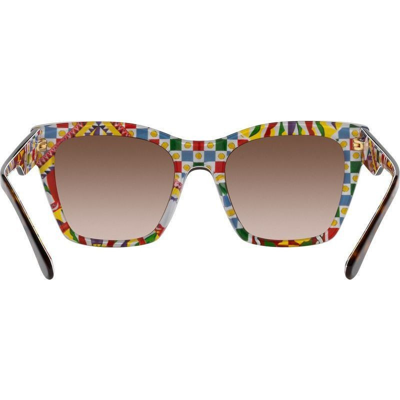 Dolce & Gabbana DG4384 Havana White Barrow/Brown Sunglasses