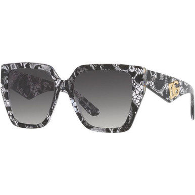 Dolce & Gabbana DG4438 - Black Lace/Grey Gradient Lenses