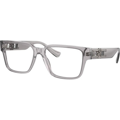 Versace Glasses VE3346, Grey Transparent/Clear Lenses 55 Eye Size