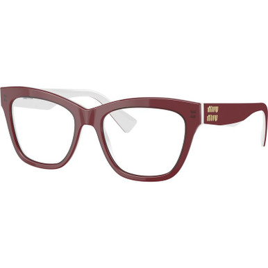 Miu Miu Glasses 03UV - Red/Clear Lenses 54 Eye Size