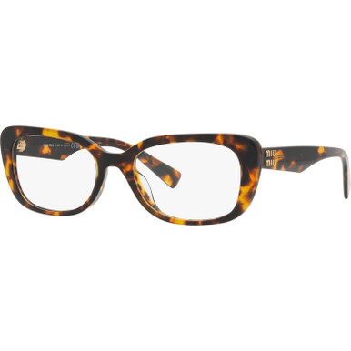 Miu Miu Glasses 07VV, Honey Havana/Clear Lenses 53 Eye Size