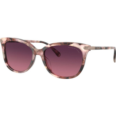 Coach HC8378U - Rose Pearl Tortoise/Burgundy Gradient Polarised Lenses