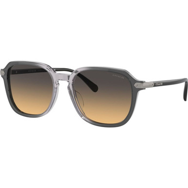 Coach HC8383U - Transparent Grey Gradient/Grey and Yellow Gradient Lenses