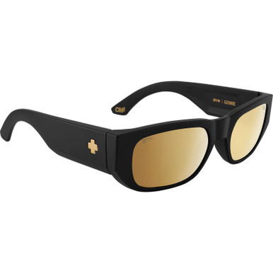 Genre - Soft Matte Black/Happy Bronze Gold Spectra Mirror Lenses