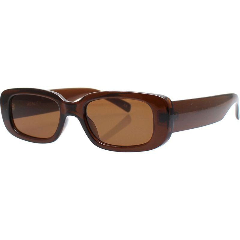 Tortoiseshell Rectangular Slim Frame Sunglasses | PrettyLittleThing USA