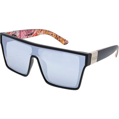 Black/Silver Flash Mirror Polarised Lenses