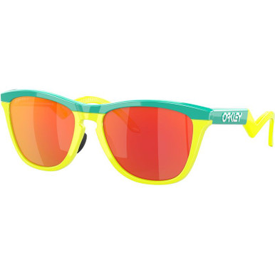 Frogskins Hybrid - Celeste and Tennis Ball Yellow/Prizm Ruby Lenses