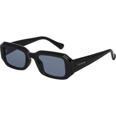 Asher - Gloss Black/Blue Tint Lenses