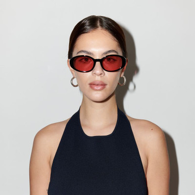 Buy the Szade Downtown Black/Blush Pink Sunglasses | Zip Pay