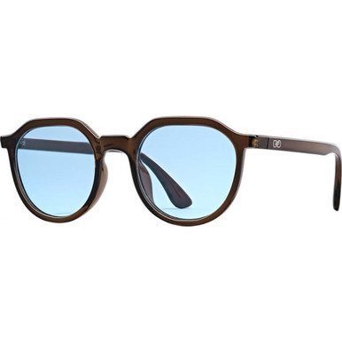 Chocolate/Aqua Blue Lenses