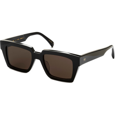 AM Eyewear Lukie Large, Black/Smoke Lenses