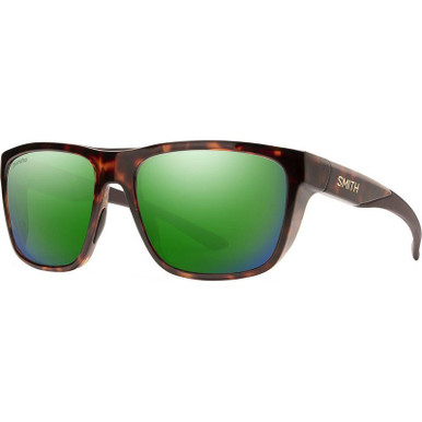 Smith Longfin - Tortoise/Chromapop Green Mirror Polarised Glass Lenses