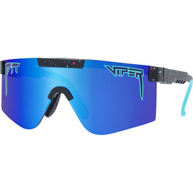 Hail Sagan Blue and Red Splatter/Blue Mirror Polarised Lenses