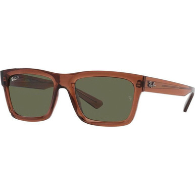 OUTLET Ray-Ban Warrern RB4396 (O) - Transparent Brown/Dark Green Polarised Lenses 54 Eye Size