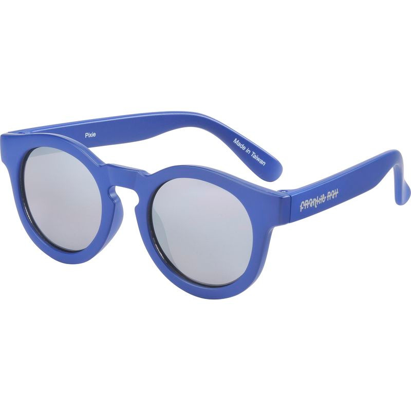 Frankie Ray Kids Pixie Matte Royal Blue Rubber/Silver Flash Mirror Lenses