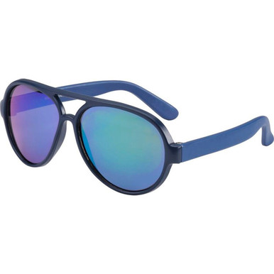 Frankie Ray Kids Pilot - Matte Blue/Blue Mirror Lenses
