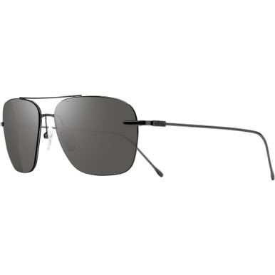 Shiny Black/Graphite Silver Flash Mirror Polarised Lenses