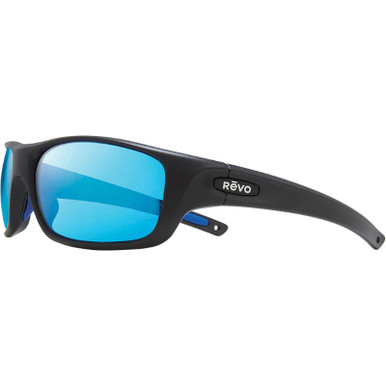 Jasper - Matte Black/H20 Blue Mirror Polarised Glass Lenses