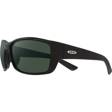 Dexter - Black/Smokey Green Silver Flash Mirror Polarised Glass Lenses