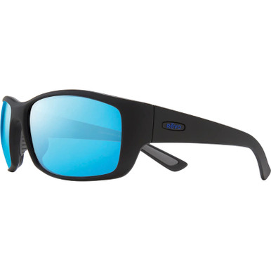 Revo Dexter - Matte Black/H20 Blue Mirror Polarised Glass Lenses