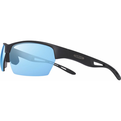 Jett - Matte Black/Blue Water Mirror Photochromic Polarised Lenses