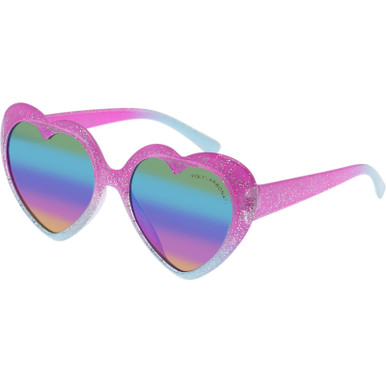 Cancer Council Kids Lovebird - Kids, Unicorn Sparkle/Gold Rainbow Mirror Lenses