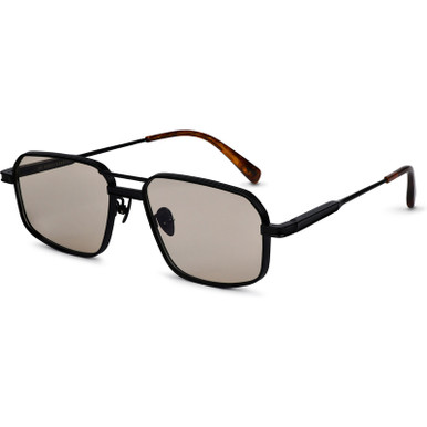 Oscar &amp; Frank Mr Nank, Matte Black/Cola Photochromic Lenses