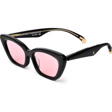 Oscar &amp; Frank Orchard Road, Gloss Black/Pink Photochromic Lenses