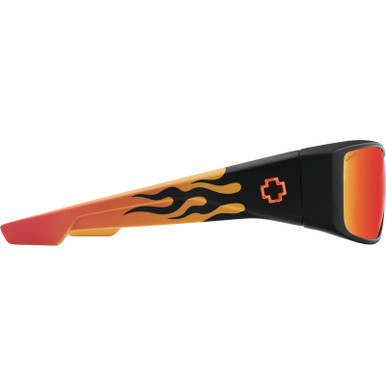 Spy Logan X Boo Johnson Matte Black Flames/Red Sunglasses