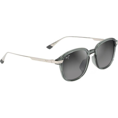 Shiny Transparent Grey and Silver/Neutral Grey Polarised Lenses