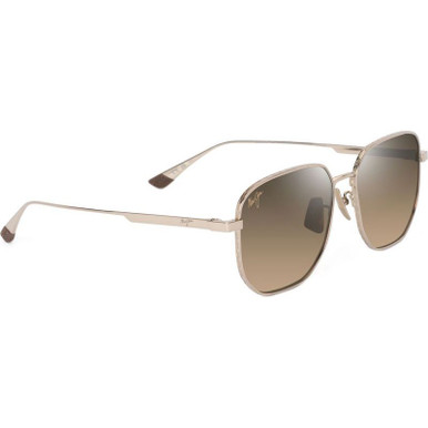 Maui Jim Lewalani Alt Fit - Shiny Light Gold/HCL Bronze Polarised Lenses