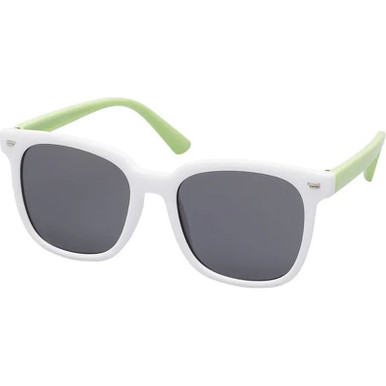 Just Sunnies Kids 1897, White Green/Smoke Lenses