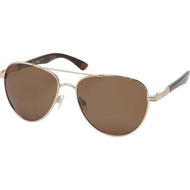 JS Eyewear 6315, Gold/Brown Polarised Lenses