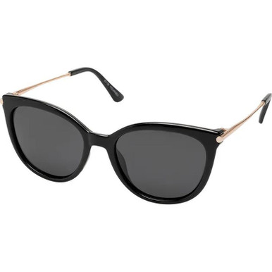 JS Eyewear 6313 - Black/Smoke Polarised Lenses