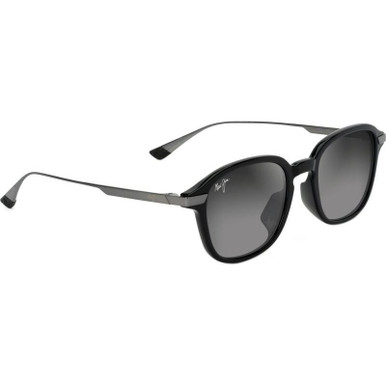 Ka'ouo Alt Fit - Shiny Black and Gunmetal/Neutral Grey Polarised Lenses