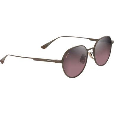 Maui Jim Kaulana Alt Fit, Shiny Brown/Maui Rose Polarised Lenses